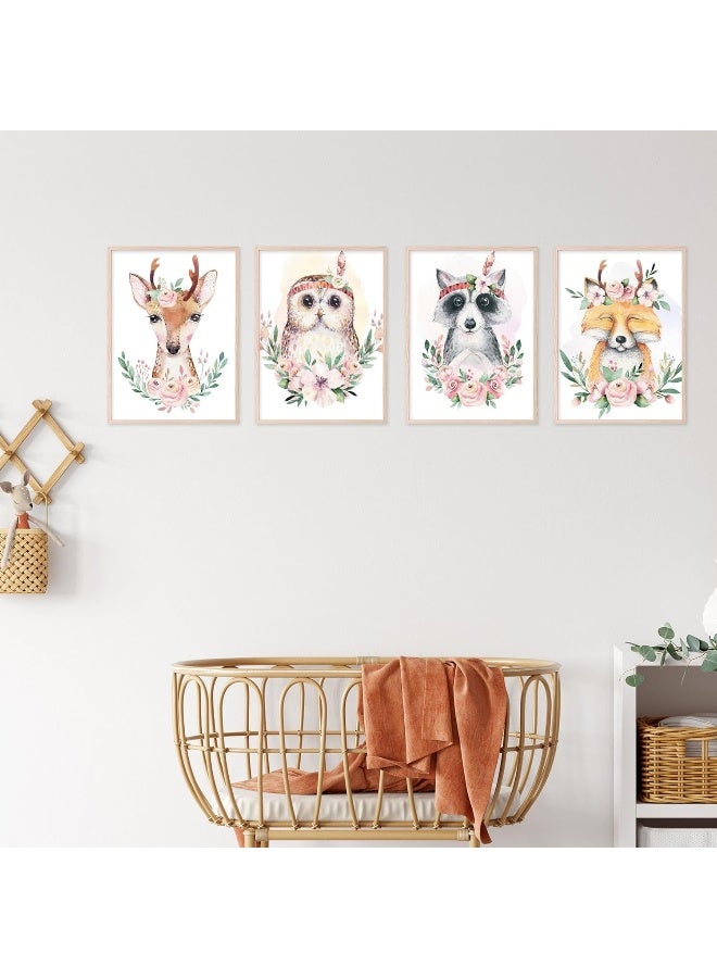 Insire Woodland Nursery Pictures - Set of 4 (8x10) Woodland Wall Art - Image 5