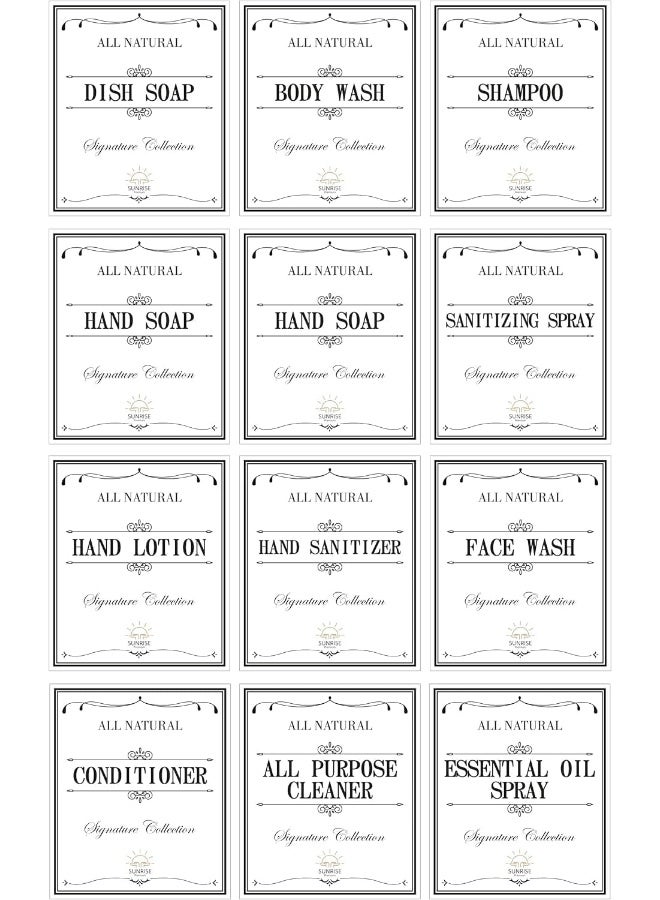 EnticeGoods | Waterproof Dish Soap Labels Stickers for Dispenser Bottles Containers, Laundry Room, Cleaning, Bathroom Bottle