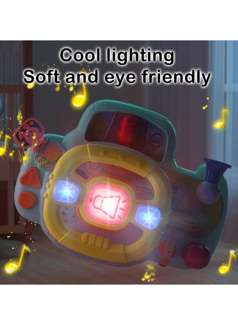 عجلة القيادة لمقعد السيارة - قيادة تفاعلية للأطفال الصغار تطور المهارات الحركية الدقيقة والخيال سهلة التركيب ومحمولة للترفيه أثناء التنقل - Image 2