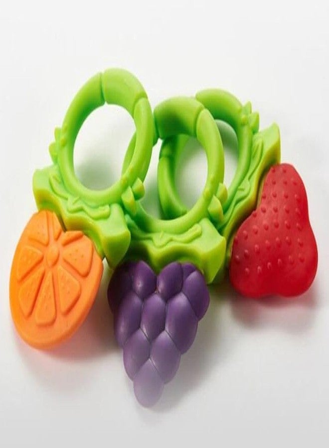 Alya The Cheeky Kidzz Pack Of 3 Baby Fruit Shape Soft Silicone Teether Teething Toys For Baby Textured Molar Teeth Soother Massage| Infants Dental Care Baby Teether(Design 707) - Image 5