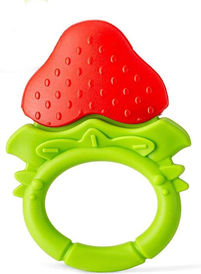 Alya The Cheeky Kidzz Pack Of 3 Baby Fruit Shape Soft Silicone Teether Teething Toys For Baby Textured Molar Teeth Soother Massage| Infants Dental Care Baby Teether(Design 707) - Image 3