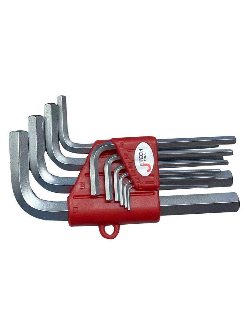 jetechtool Jetech 10-Piece Hex Key Wrench Set, Metric, Heat-Treated, L-Style, Flat Plated, Premium Alloy Steel, Small, 1.5mm to 12mm Allen Key Set - PS-C10 - Image 1