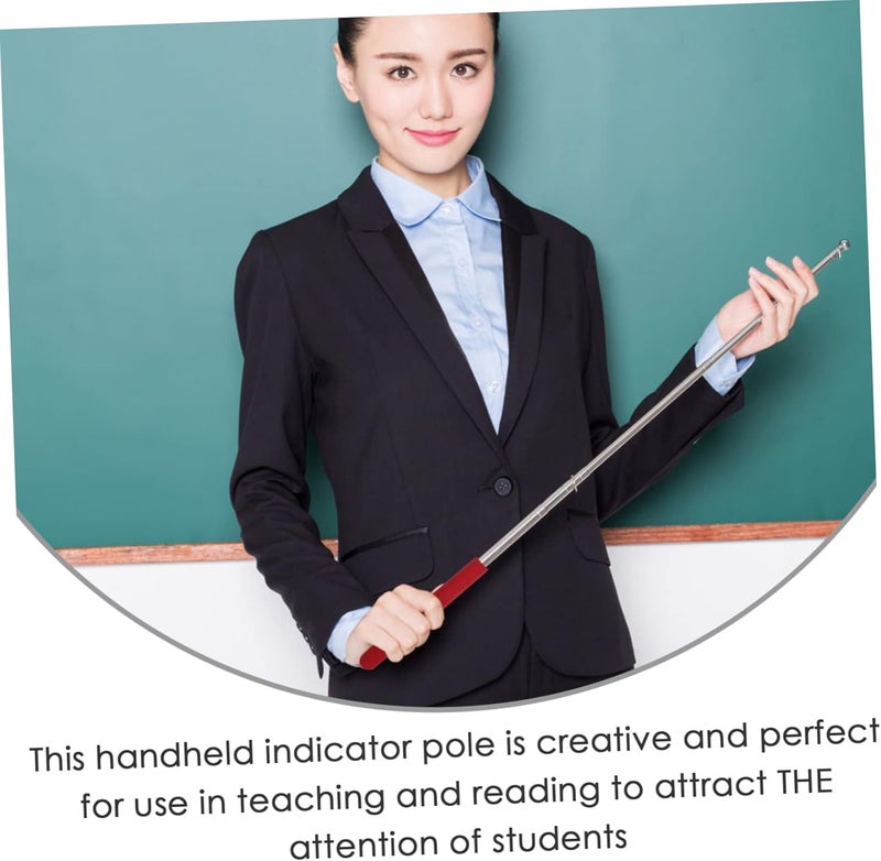 Stackable design HOMSFOU 1m Extendable Pointing Rod for Teachers Telescoping Teaching Pointer Red Touchscreen Indicator Stick for Classroom and Presentations for Tour Guides and Early Education Dust tight seal - Image 5