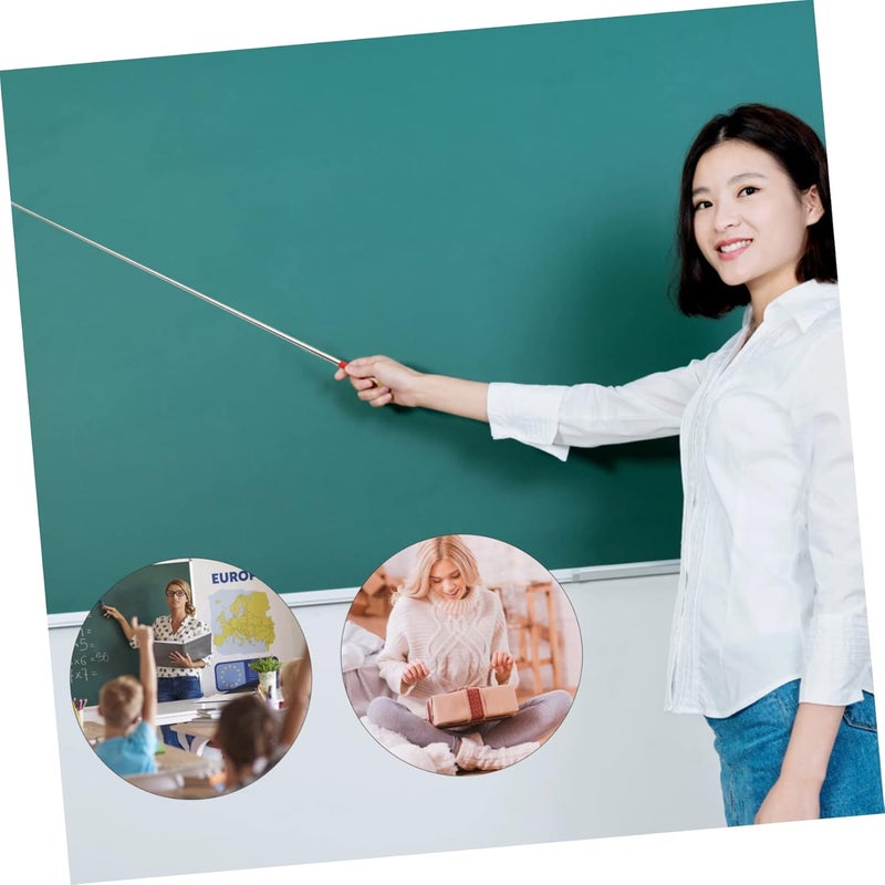 Stackable design HOMSFOU 1m Extendable Pointing Rod for Teachers Telescoping Teaching Pointer Red Touchscreen Indicator Stick for Classroom and Presentations for Tour Guides and Early Education Dust tight seal - Image 2