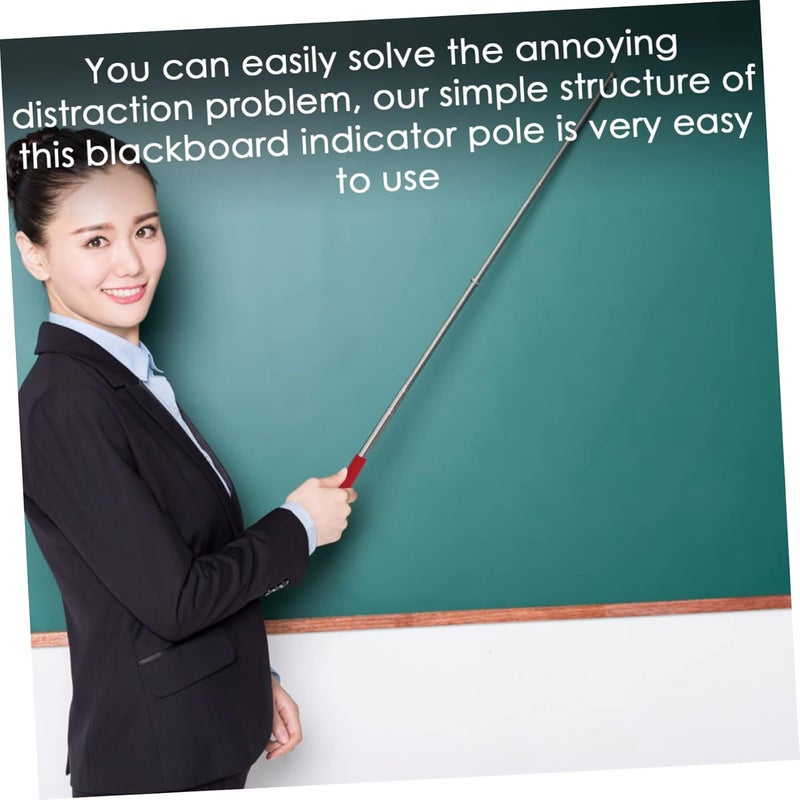 Stackable design HOMSFOU 1m Extendable Pointing Rod for Teachers Telescoping Teaching Pointer Red Touchscreen Indicator Stick for Classroom and Presentations for Tour Guides and Early Education Dust tight seal - Image 4