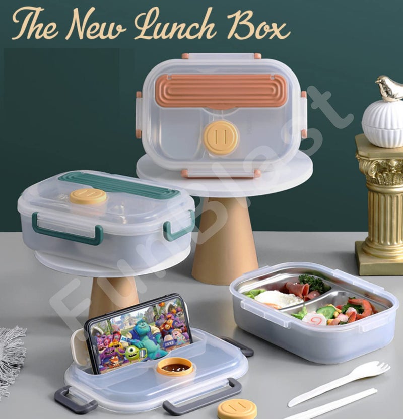 FunBlast Insulated Stainless Steel Lunch Box Tiffin Box for School – Lunch Box for Kids, Lunch Box with SpoonFork and Chopsticks, School Tiffin Box for Boys, Girls – Capacity – 980 ML - Image 3