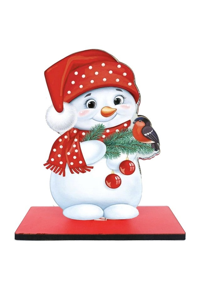 WRH Christmas Snowmen 4mm MDF Tabletop showpiece, Christmas Gift, Christmas Decoration Item for Home - Image 5