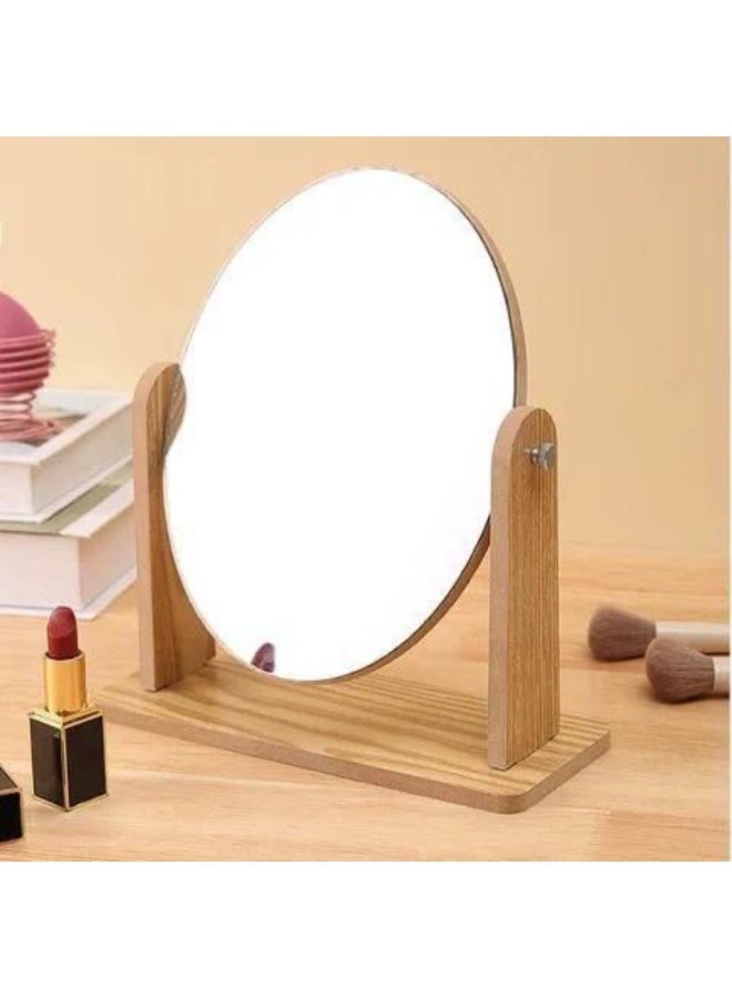 مرايا خشب مقاس بيضاوي وجهين 25cm×21.5