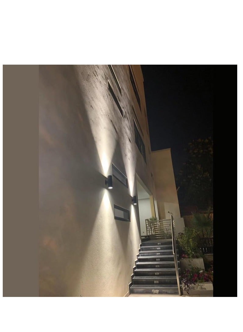 GLOWARE Outdoor LED Wall Light, Up/Down, 2x10W, IP65, Waterproof, Black – Daylight - Image 2
