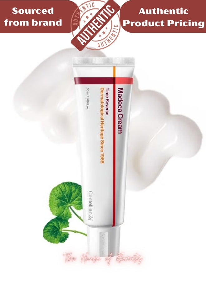 سنتيليان 24 MADECA CREAM TIME REVERSE SEASON7, 50ml - Advanced Fast-Absorbing & Nourishing, Hydrates, Firms & Reduces Wrinkles, Low Irritation, Korean Skin Care Centella Asiatica, Collagen - Image 1