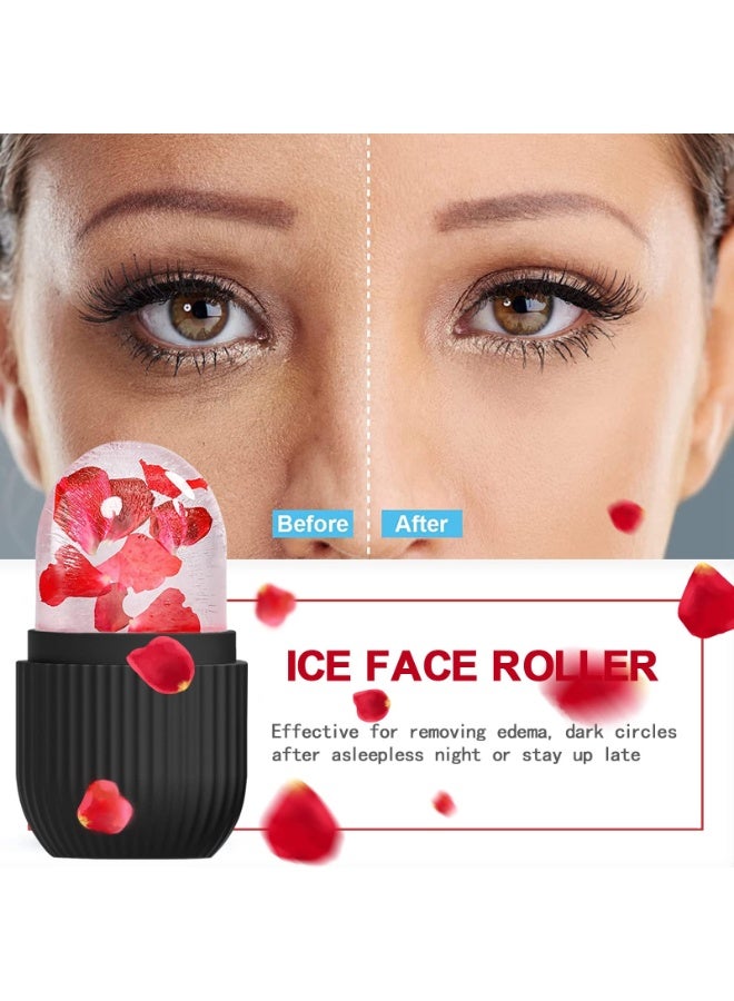 MUMO ice face roller, ice mold for face and Eyes, Reusable Massage Silicone Beauty Tool, Naturally Conditioning And Skin Care, De-Puff Eye Bags, Reduce Migraine Pain (Black) - Image 3
