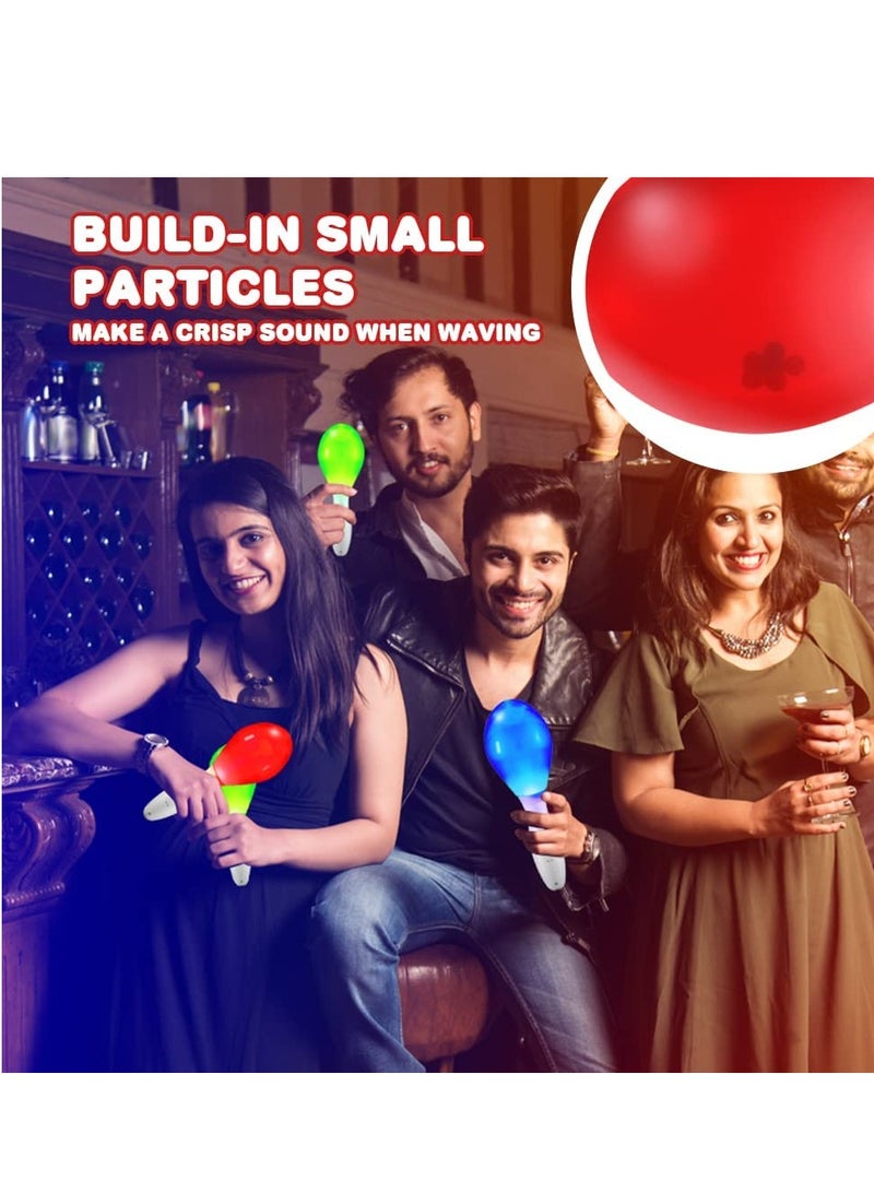 ألعاب الماراكاس المضيئة، هزازات اليد الموسيقية اللامعة، ألعاب الضوضاء، بيض ملون موسيقي بلاستيكي LED لتشجيع الأطفال، مطرقة ضوئية موسيقية ملونة للحفلات 3 قطع - Image 5