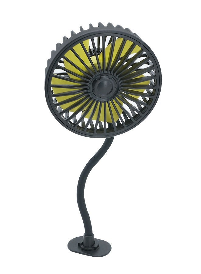 Loquat Car Fan, USB Car Fan For Backseat Car Cooling Fan, 3 Speeds Strong Wind 5V Powerful Quiet Ventilation Fan With Adjustable Clip Electric Car Seat Fan For Vehicles RV SUV Truck - Image 1