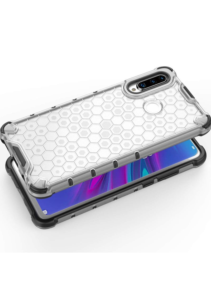 Generic - Case Cover Honeycomb Case Shockproof Camera Protection Cover Compatible with  Huawei P30 Lite (White Clear) - Image 1