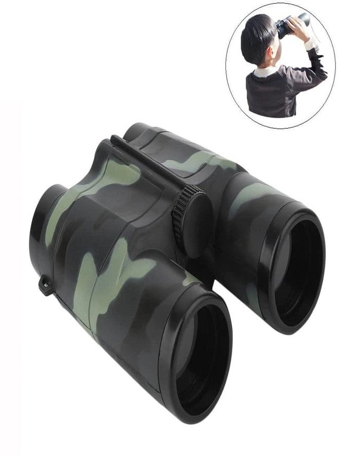 VGRASSP Compact and Portable Army Style Binoculars Toy for Kids - Birdwatching Outdoor Observing Sports - Easy Focus Spy Gear Telescopic Binocular Toy with Neck String - Image 4