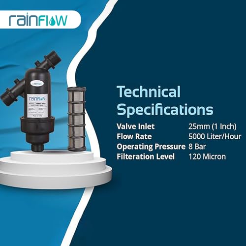 Rainflow Screen Filter for R.O. Filter, Garden Lawn, Drip irrigation filter, Home or Apartment Water Tank (1inch)-120 Mesh/130 Micron | 6 Months Warranty | Made In INDIA - Image 3