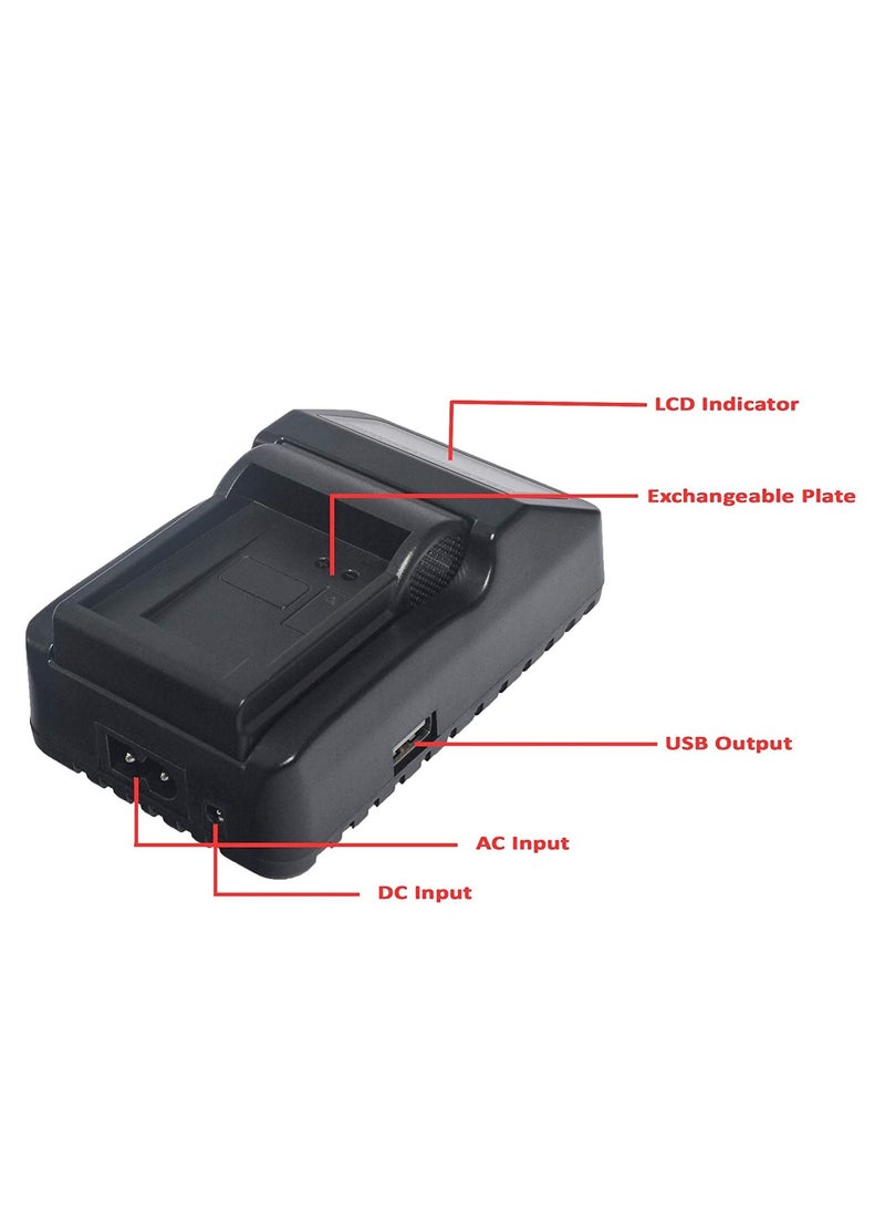DMK Power - DMK Power EN-EL15 LCD USB QUICK DIGITAL RAPID CHARGER Compatible with Nikon D610 D7000 D7100 D7200 D750 D800 - Image 1