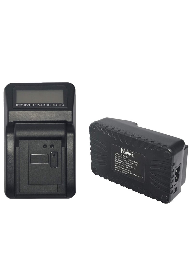 DMK Power - DMK Power EN-EL15 LCD USB QUICK DIGITAL RAPID CHARGER Compatible with Nikon D610 D7000 D7100 D7200 D750 D800 - Image 1
