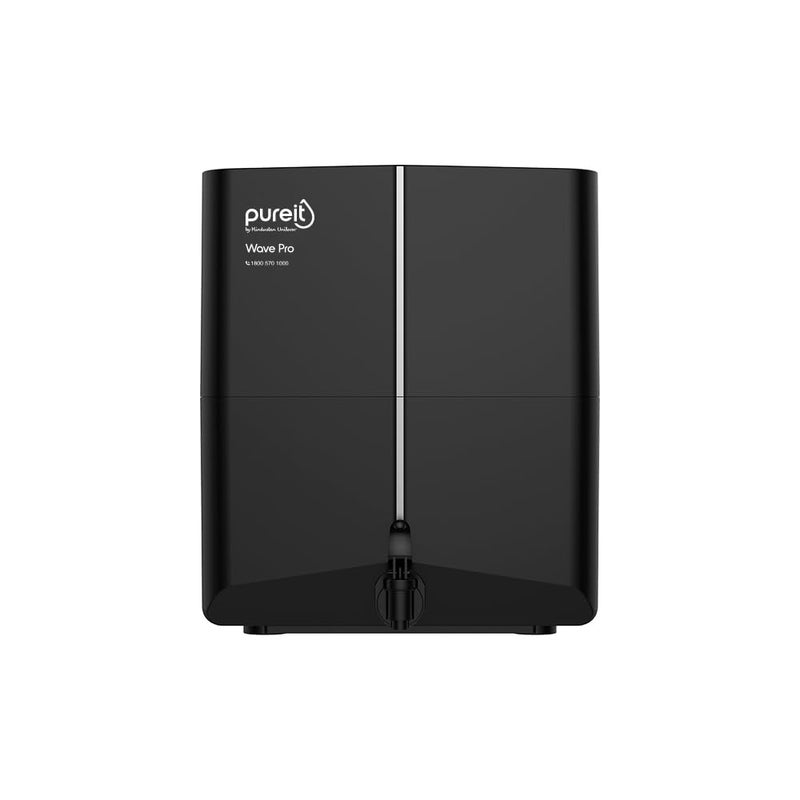 Pureit HUL Pureit Wave Pro Mineral ROUV LED intank 7 stage Purification 7 Litres Capicity Up to 45 Water Savings Suitable for Borewell Tanker Muncipal Water Wall Mountable Black - Image 1