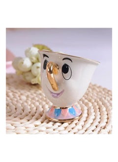 NIBEMINENT 2-Piece Mrs. Potts Chip Tea Pot And Cup Set White/Purple/Gold Pot(500), Cup(55)ml  - Image 4