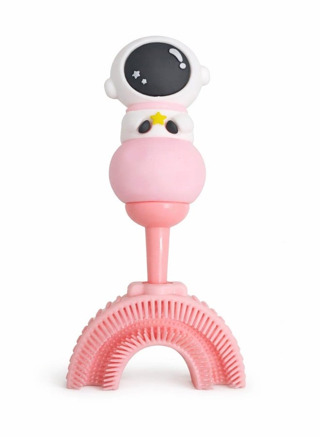 SMILE BABY U-Shaped Toothbrush for Kids 1 PCS - Manual Toddler Toothbrush with Food Grade Soft Silicone Brush Head, Whole Mouth for Age 2-6, 360 Teeth Cleaning Design