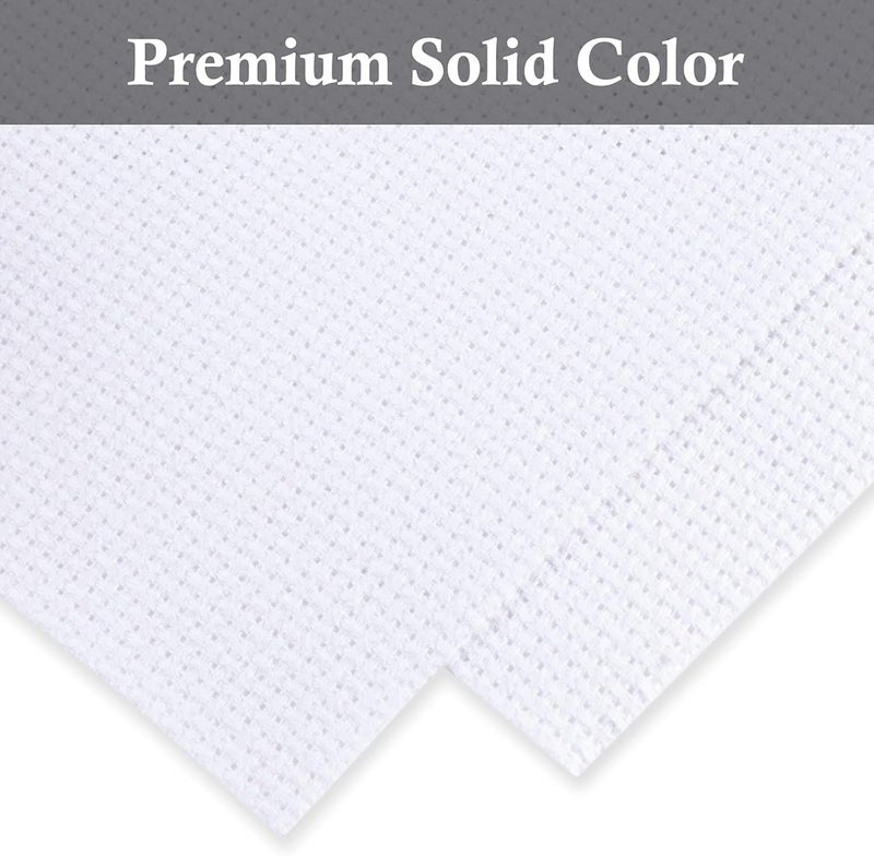 CANFOISON Aida Cloth Big Size 14 Count, White Cross Stitch Fabric, 39 inch by 60 inch - Image 4