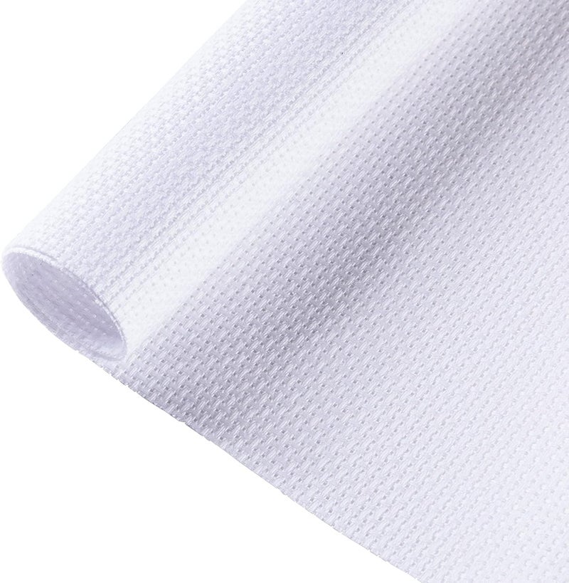 CANFOISON Aida Cloth Big Size 14 Count, White Cross Stitch Fabric, 39 inch by 60 inch - Image 1
