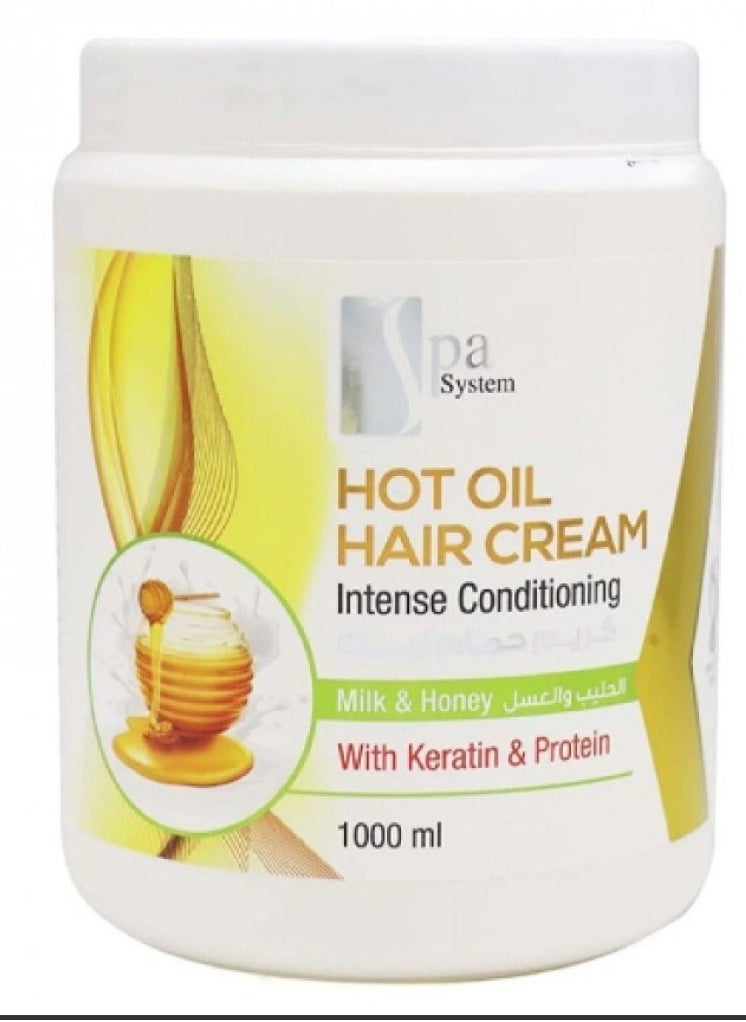 Spa System Milk & Honey HOT OIL HAIR CREAM Intense Conditioning 1000 ml 
