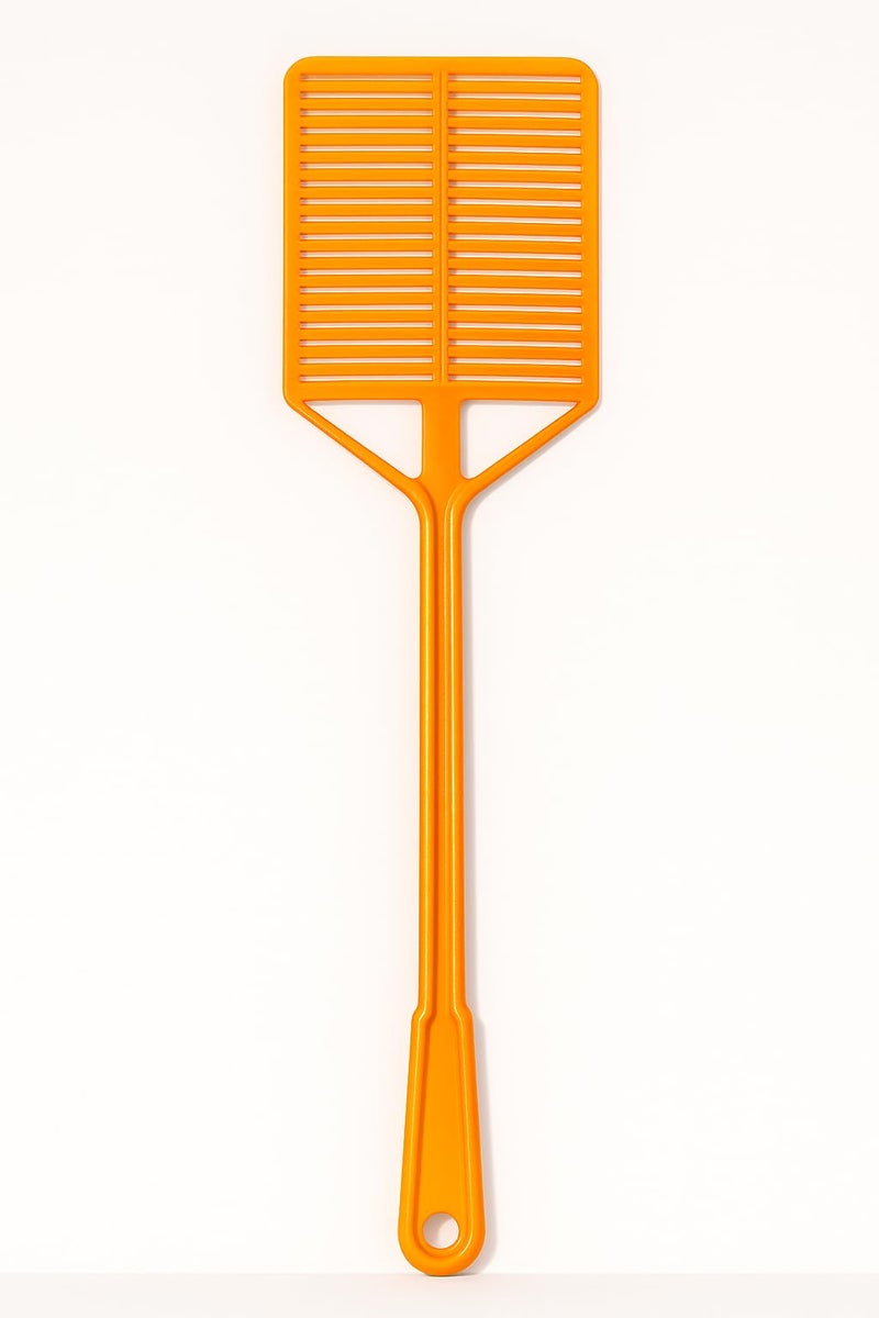 Separate Way Fly Swatter Plastic Square Shaped Manual Fly Swatter with Long Handle Handheld Insect Tool for Home Use Multicolour Pack of 1 - Image 1