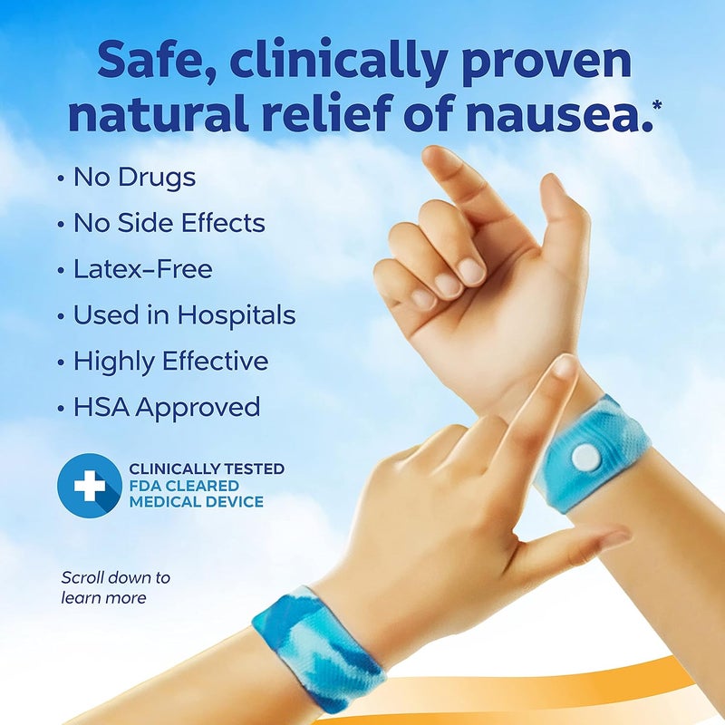 Sea-Band Anti-Nausea Acupressure Wristband for Motion Sickness, Child, 1 pair - Image 2