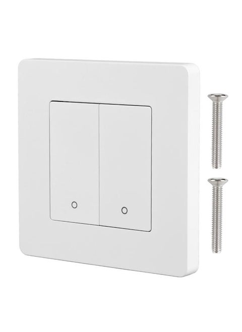 Smart Light Switch for Zigbee 2 Gang Timing Dimming Reverse Dual Control Smart Switch Panel AC100‑240V White