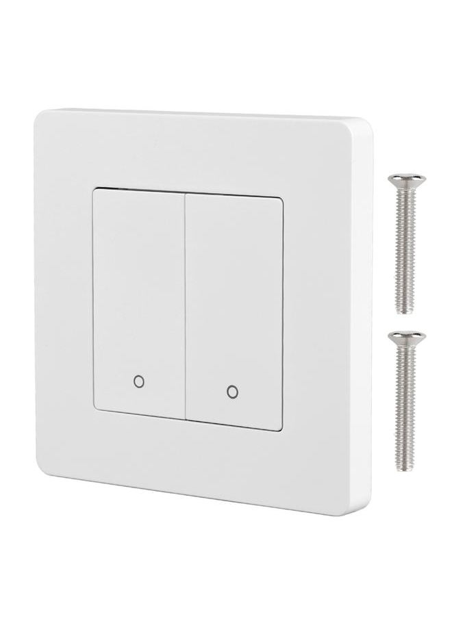 Thoraya Smart Light Switch for Zigbee 2 Gang Timing Dimming Reverse Dual Control Smart Switch Panel AC100‑240V White  - Image 1