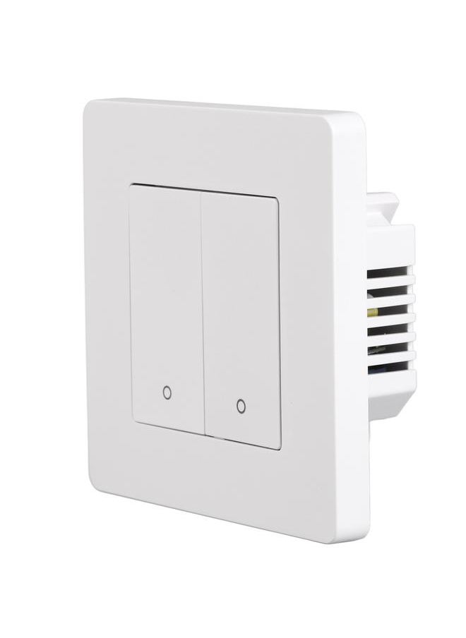 Thoraya Smart Light Switch for Zigbee 2 Gang Timing Dimming Reverse Dual Control Smart Switch Panel AC100‑240V White  - Image 2