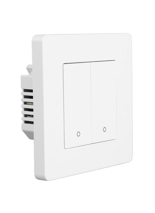 Thoraya Smart Light Switch for Zigbee 2 Gang Timing Dimming Reverse Dual Control Smart Switch Panel AC100‑240V White  - Image 3