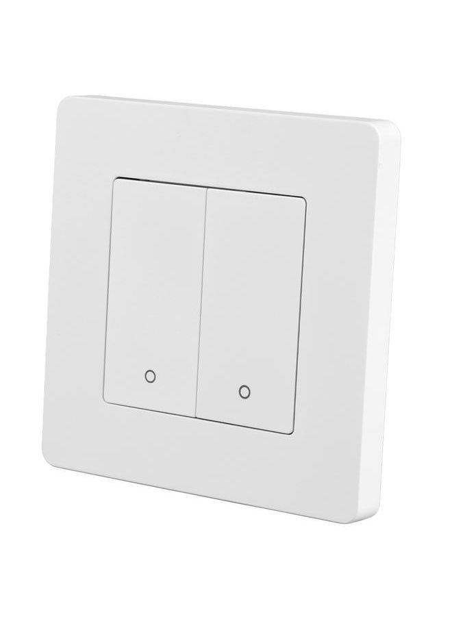 Smart Light Switch for Zigbee 2 Gang Timing Dimming Reverse Dual Control Smart Switch Panel AC100‑240V White
