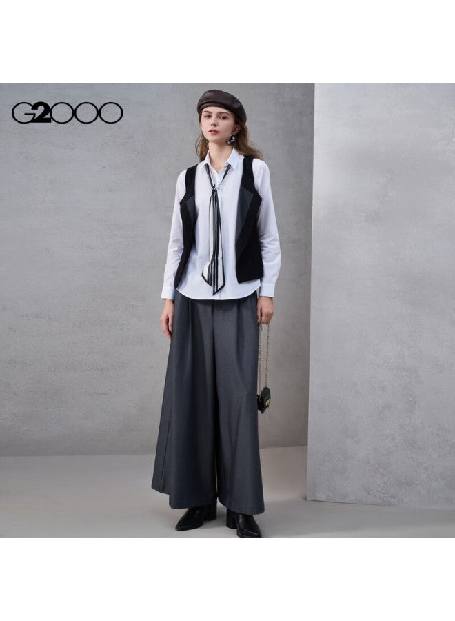 G2000 Women's Autumn Winter Commuter Long Sleeve Shirt With Tie Delivery/cotton Blend/mall Same Style - Image 4