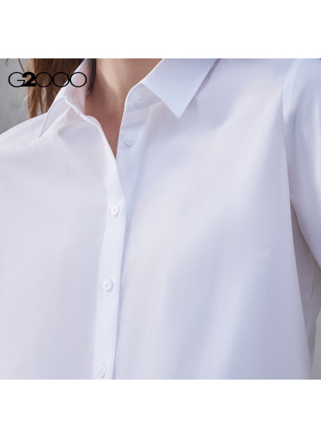 G2000 Women's Autumn Winter Commuter Long Sleeve Shirt With Tie Delivery/cotton Blend/mall Same Style - Image 3