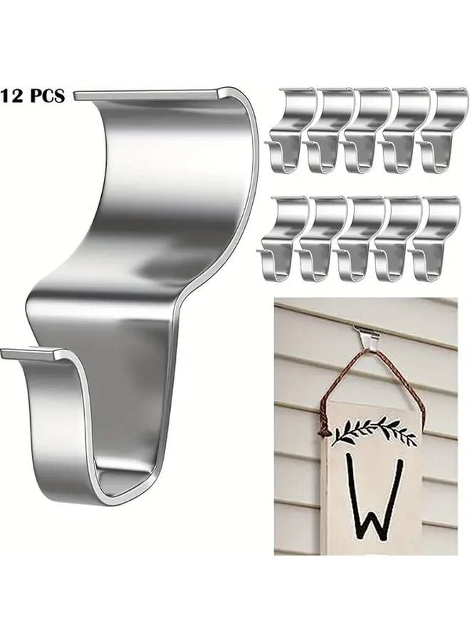24 Pack Heavy Duty Stainless Steel Siding Hooks No Hole Needed Outdoor Hanging - Image 5