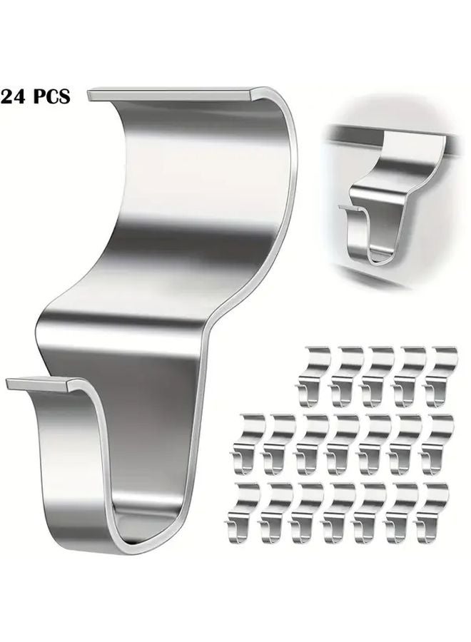 24 Pack Heavy Duty Stainless Steel Siding Hooks No Hole Needed Outdoor Hanging - Image 1