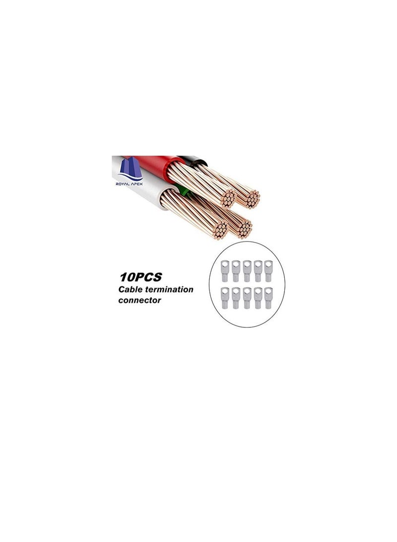 Copper Cable Lugs 10Pcs Set-Wire Terminals, Connector Cable lugs Ring Battery SC Terminals, for Marine, Solar, Automotive, Electric, Home Applications etc (Hole Size 12mm, Cable Size 16mm)  - Image 3