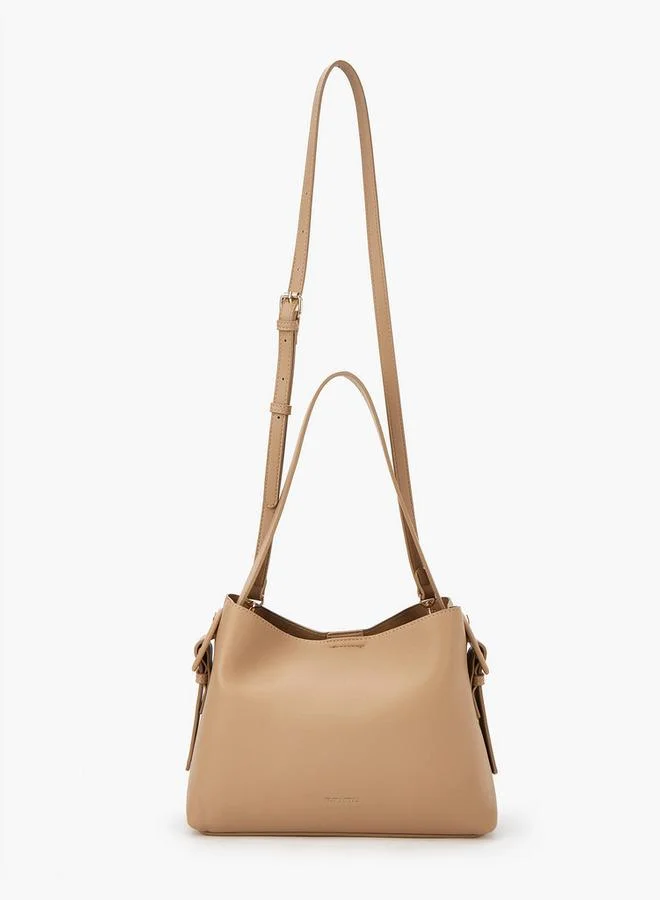 Flora Bella By Shoexpress Solid Shoulder Bag with Adjustable Strap