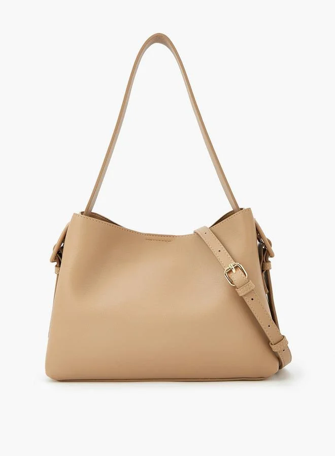 Flora Bella By Shoexpress Solid Shoulder Bag with Adjustable Strap