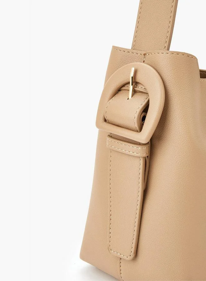 Flora Bella By Shoexpress Solid Shoulder Bag with Adjustable Strap