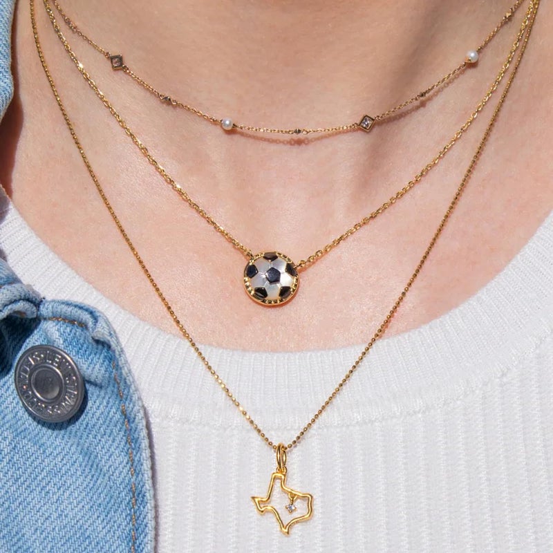Kendra Scott قلادة كندرا سكوت القصيرة المطلية بالذهب عيار 14 من لؤلؤة الأم فيفوري، مجوهرات عصرية للنساء - Image 3