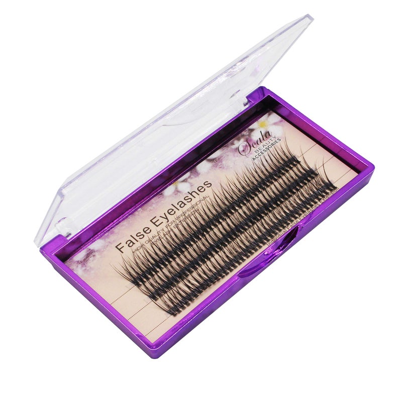 Bodermincer 12D Fishtail Lash Clusters D Curl 120pcs Natural Wispy Eyelashes Extensions 16mm