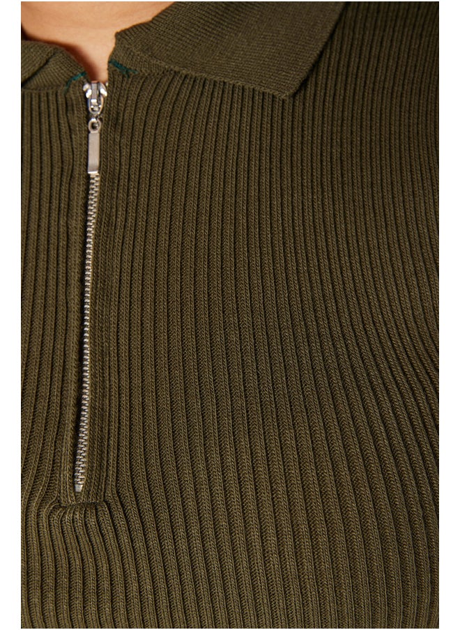 Dark Green Body-Crap, Fine-knit Tricot With Zippered Blouse TBBSS23AF00020 - pzsku/ZDBE21A2E04555638D61EZ/45/_/1730940014/76335689-ceb4-4e8c-b366-138872dbf0c9