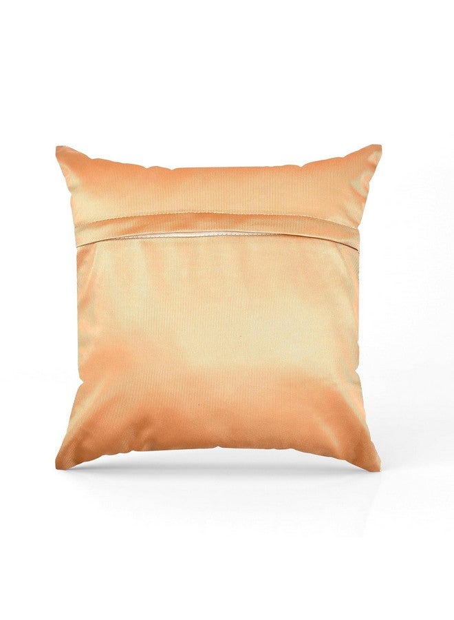 HOMECROWN 16X16 Inch Velvet Cushion Covers Â- Set Of 5 Pcs, Soft Decorative Faux Fur Throw Pillow Covers 250 TC With Golden Feather Print For Sofa, Couch, Bed, Living Room - Golden - Image 5