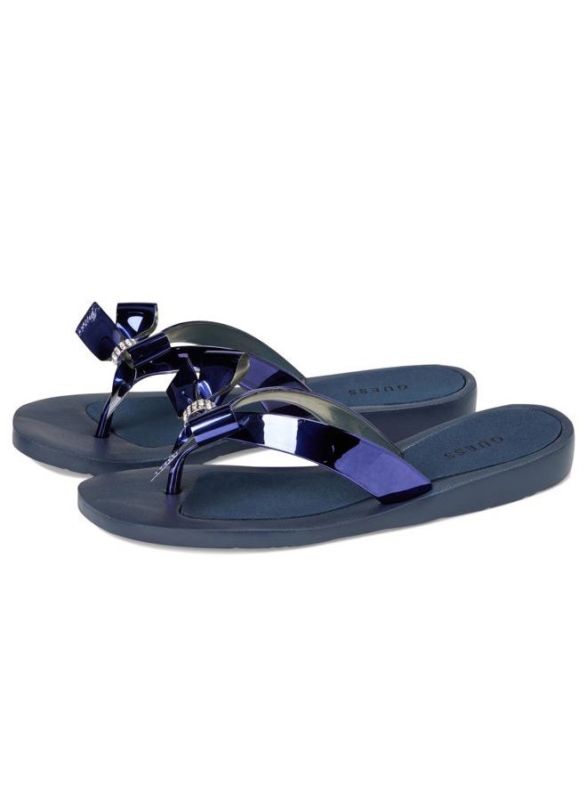 GUESS Women's Tutu Flip-Flop, Navy 434 - Image 1