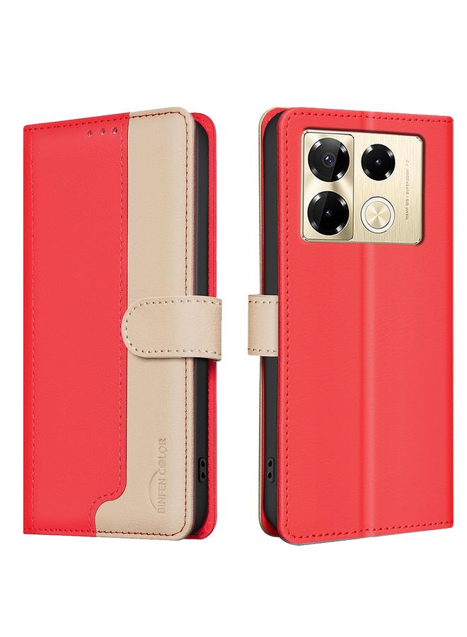 S-TOP Case For Infinix Note 40 Pro 5G / 4G / 40 Pro+ Color Matching RFID Anti-theft Leather Phone Case - Image 1