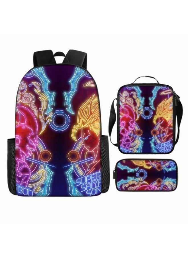 عام حقيبة الظهر المطبوعة الشائعة - مجموعة حقيبة الظهر المكونة من ثلاث قطع (يمكن استخدامها للطلاب والأطفال والأصدقاء للنزهات وتسلق الجبال وما إلى ذلك) - 16 - Image 2